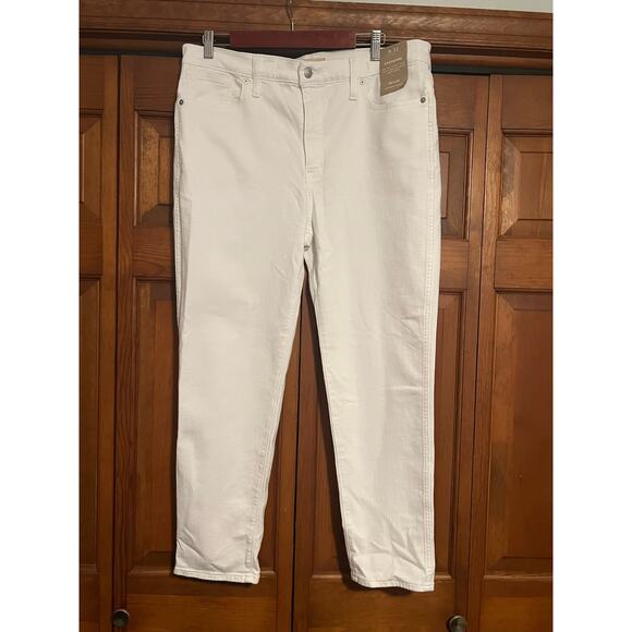 NWT Madewell Women's Straight Leg Stovepipe Denim Jeans Pure White Size 32 - Picture 3 of 12
